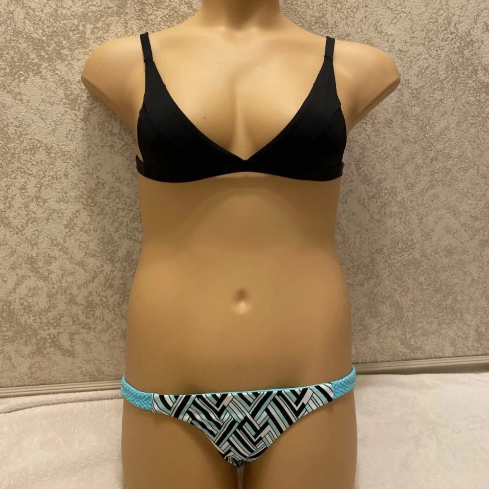Dippin' Daisy's Black and Blue Patterned Bikini